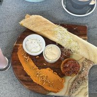 Probiotic high protein dosa crepe  at The Cardamom Pod in Southport