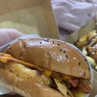 Bacon and egg burger  at Soul Burger in Parramatta