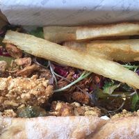 Bagette with everything   at Po' Boy Republic in Bellingen