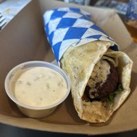 Falafel wrap  at Papa's Blue Spruce Resort in Lake Geneva
