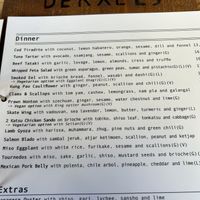 Part of Menu cart  at Dekxels in The Hague