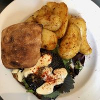 Portobello burger at Chapel Arts Cafe in Bath