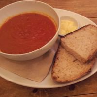 soup with sour dough at Chapel Arts Cafe in Bath