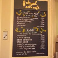 Menu at Chapel Arts Cafe in Bath