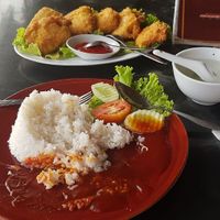 Salmon already eaten haha at Karunia Baru in Bogor