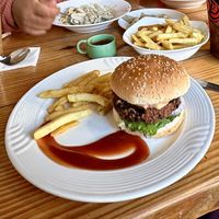 Vegan Mushroom BBQ Burger at June 16 Cafe in Bir