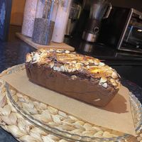 Babana bread vegan no added sugar with almond chips at Boboli in Antalya