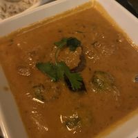 Eggplant curry for restaurant week  at Spice Kraft Indian Bistro in Arlington