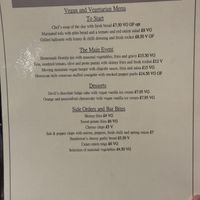 Menu August 2024  at The Anchor Inn in Tideswell