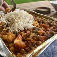 Blumenkohl Kichererbsen Marsals  at Akrams Restaurant in Garmisch-partenkirchen