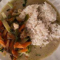 Green curry and rice at Thai Orchidee in Garda