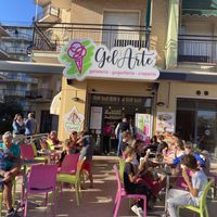 Fuori. Outside  at GelArte in Taggia