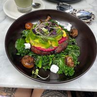 Vegan sweet potato stack  at Ten Square Cafe in Melbourne