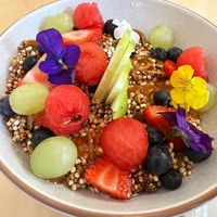 Granola fruit bowl (ask for vegan opt) #Veganuary at Ten Square Cafe in Melbourne