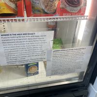 Labeling on Refrigerator  at Hangry Planet in San Bruno