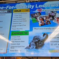 Car wash menu at Hangry Planet in San Bruno