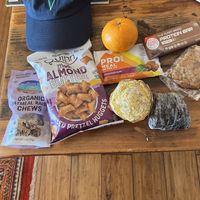 The healthy stuff was chosen by my  wife. Hands off the pastries… they’re mine    at Hangry Planet in San Bruno