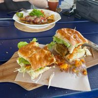Felafel sandwich  at Flying Turtle Cafe in Rarotonga