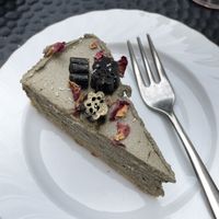 Panda licourice cake  at Kahvila Rakastan in Helsinki