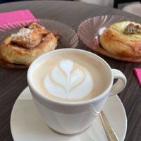 Coffee with milk at Kahvila Rakastan in Helsinki