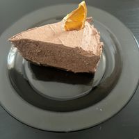 orangey chocolate cheeecake  at Kahvila Rakastan in Helsinki