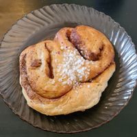 Cinnamon bun at Kahvila Rakastan in Helsinki