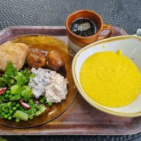 Lunch offering of the day at Kahvila Rakastan in Helsinki