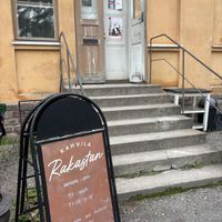 Front of the cafe´  at Kahvila Rakastan in Helsinki