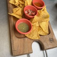 Nachos and salsa  at TACO FANATICO in Nagoya