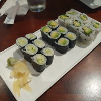 Cucumber, Avocado and Vegetable sushi at Geisha Sushi Bistro in New Orleans