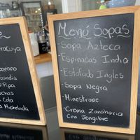 Menu  at Sopitas in San Jose