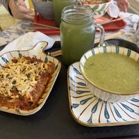 Lasagne with Soup and Drink. Set meal   at Sopitas in San Jose