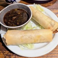 Vietnamese vegetable spring rolls at Com Viet in London