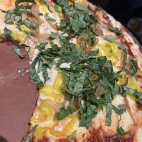 Ring of fire pizza modified to be vegan   at Coal Fire  in Gaithersburg