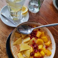 Vegan yoghurt at Strandrestaurant Werelds in The Hague