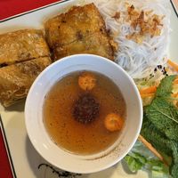 Noodles with crispy crepes  at Ola VIETNAM in Porto