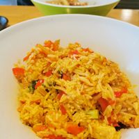 Wok with rice, tofu, paprika and broccoli. at My Wok Darcy in Dijon