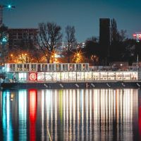 Sundeck on the Danube river at Bao Brothers in Bratislava