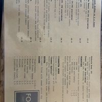 Menu  at Fore Street Café Bar in Newquay