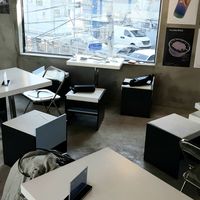 interior of location - seating 2nd floor at Nuldam Space - Haebangchon in Seoul