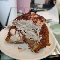 Croissant with whipped cream at Nuldam Space - Haebangchon in Seoul