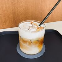 Almond Cream Latte   at Nuldam Space - Haebangchon in Seoul