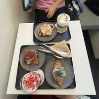 Mocha, black sesame and peanut cream croffle   at Nuldam Space - Haebangchon in Seoul