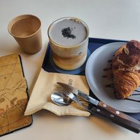 Black sesame latte 10/10 at Nuldam Space - Haebangchon in Seoul