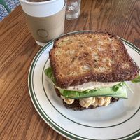 El jardín verde sandwich with chaga cocoa  at Little Rico in Hudson