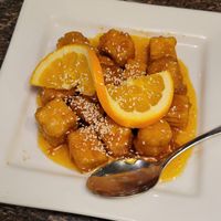 Orange tofu at Angel in Riverside
