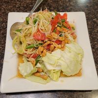 Tom sum (papaya salad) at Angel in Riverside