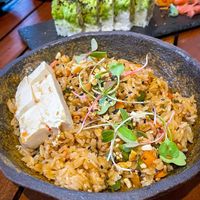 Fried rice with tofu  at  Midori in Puerto Ayora