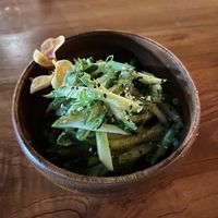 Cucumber salad  at  Midori in Puerto Ayora
