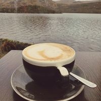 Oat latte    at The Pier Cafe in Stirling